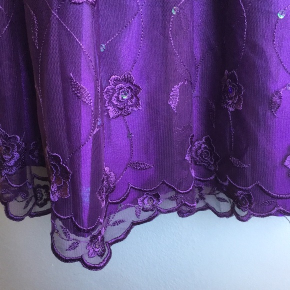 Bonnie Jean Sz 7 Holiday Sleeveless Dress Girls Tulle Sequins Embellished - Picture 3 of 5